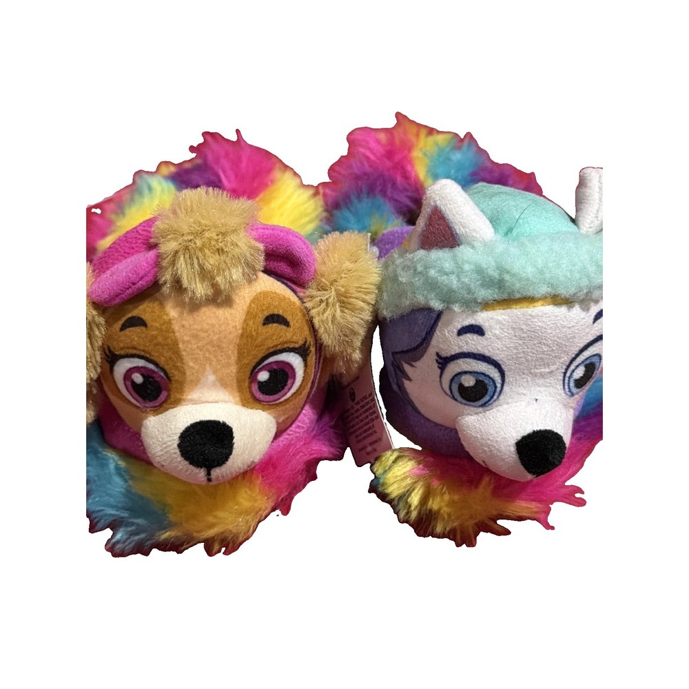 Paw Patrol Slippers Toddler Girls 7-8 Everest Sky House Shoes Kids Fuzzy